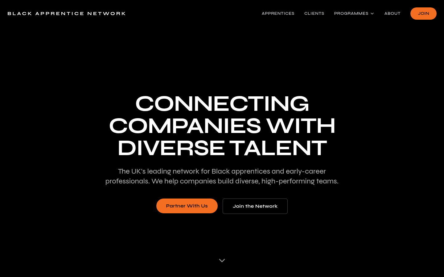Black Apprentice Network homepage