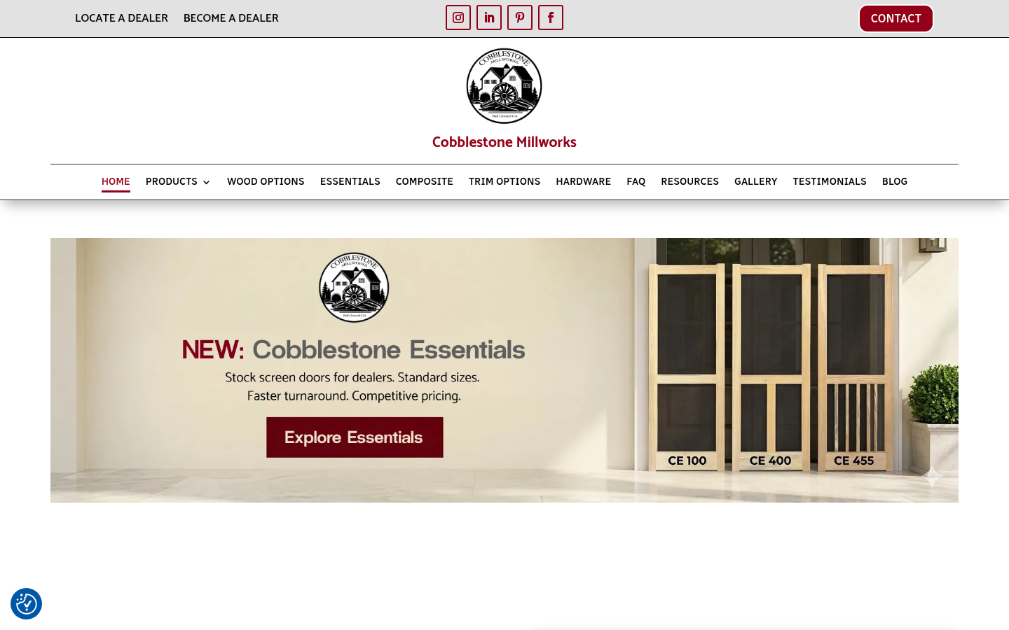 Cobblestone Millworks homepage