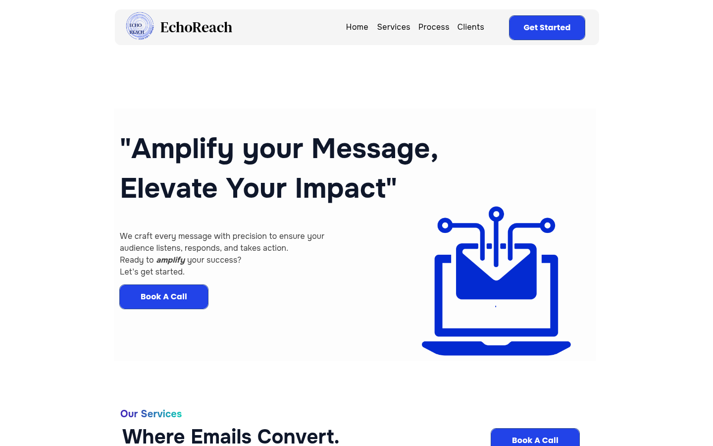 EchoReach homepage