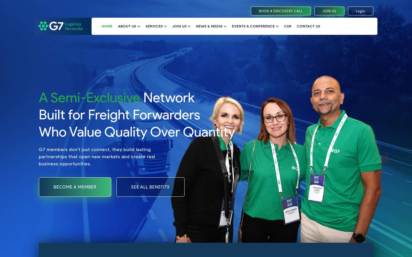 G7 Logistics Networks homepage