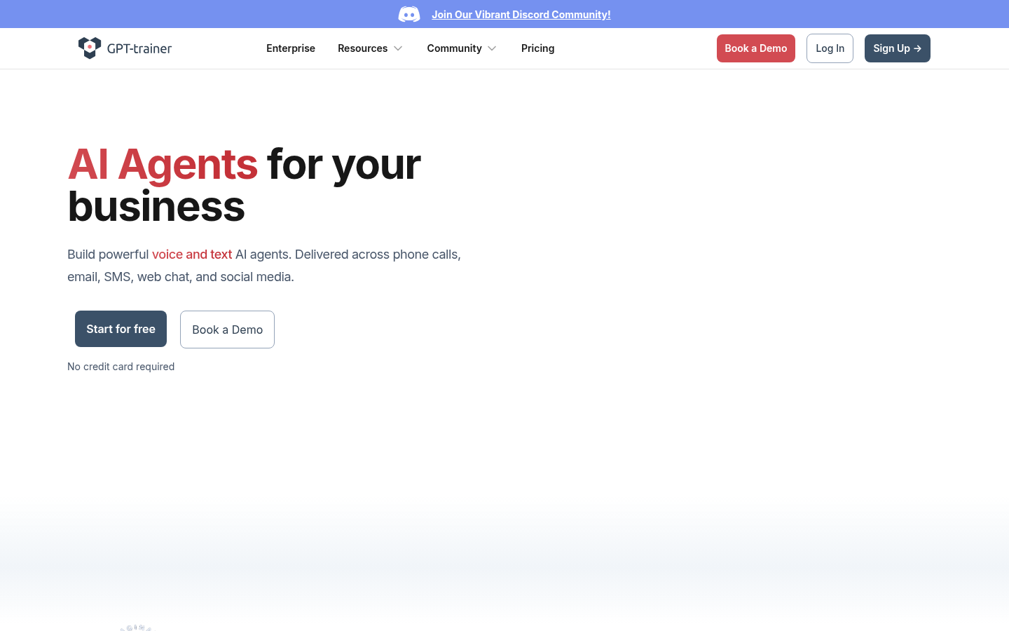 GPT-trainer homepage