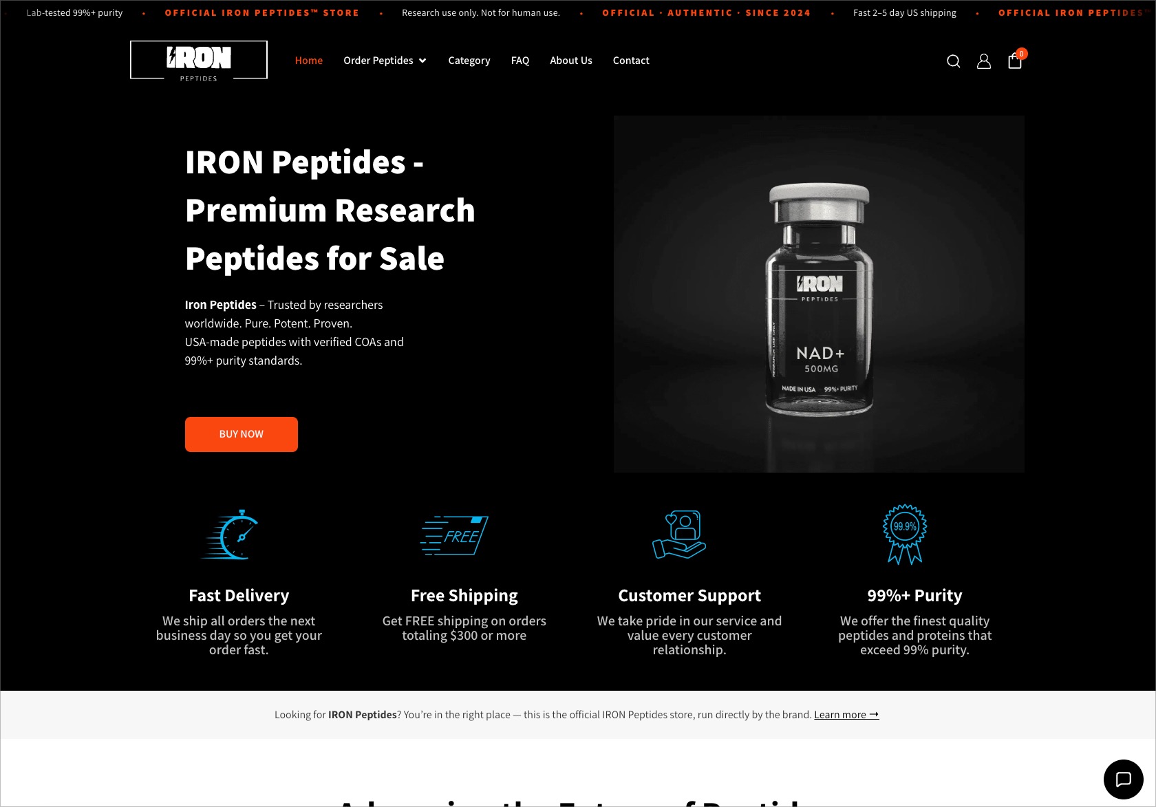 Iron Peptides homepage