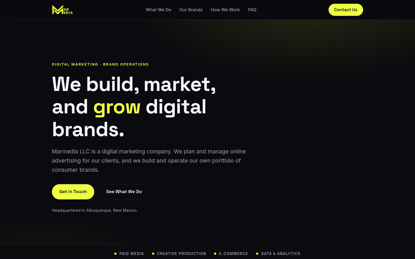 Marmedia LLC homepage