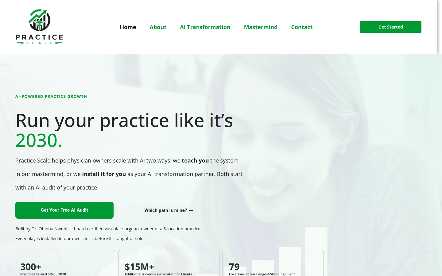 Practice Scale homepage