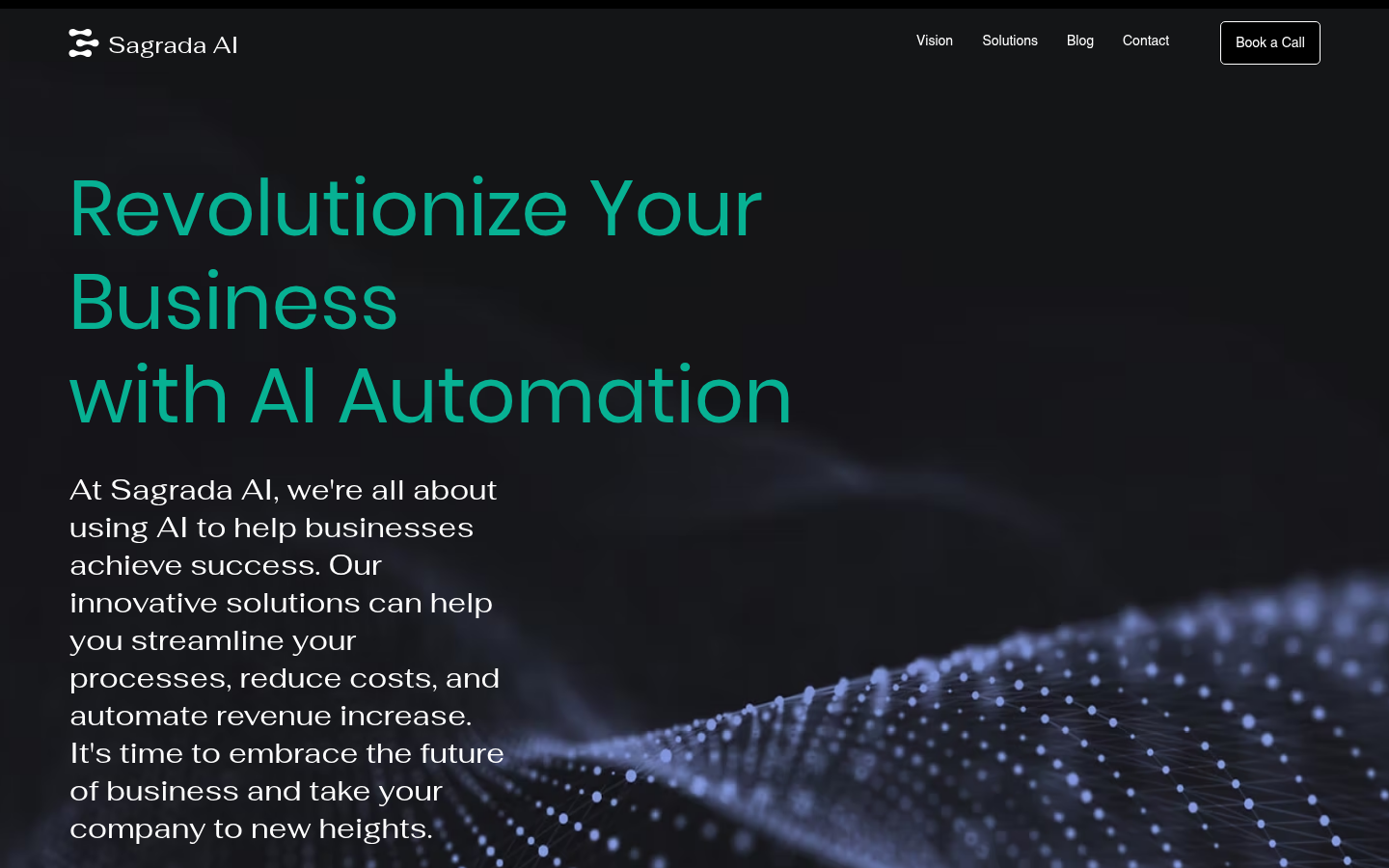 Sagrada AI homepage