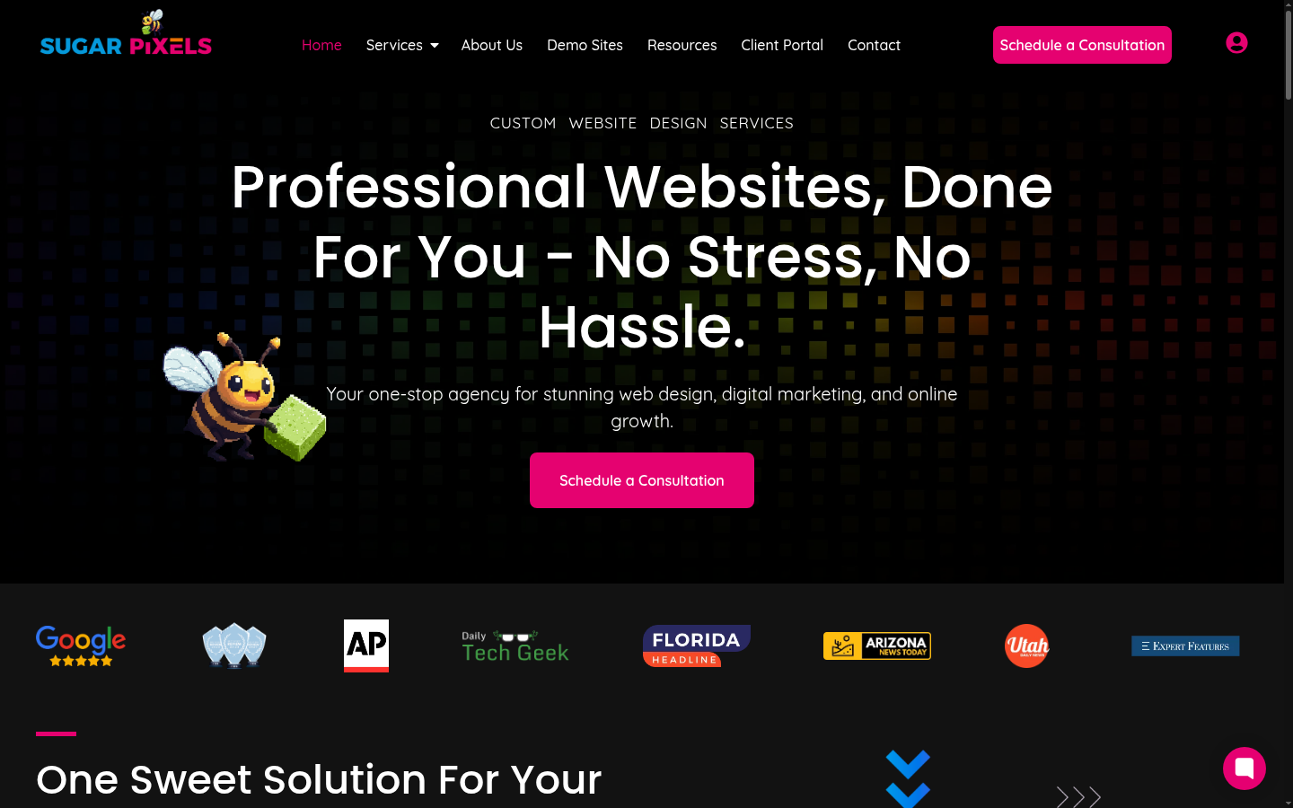 Sugar Pixels homepage