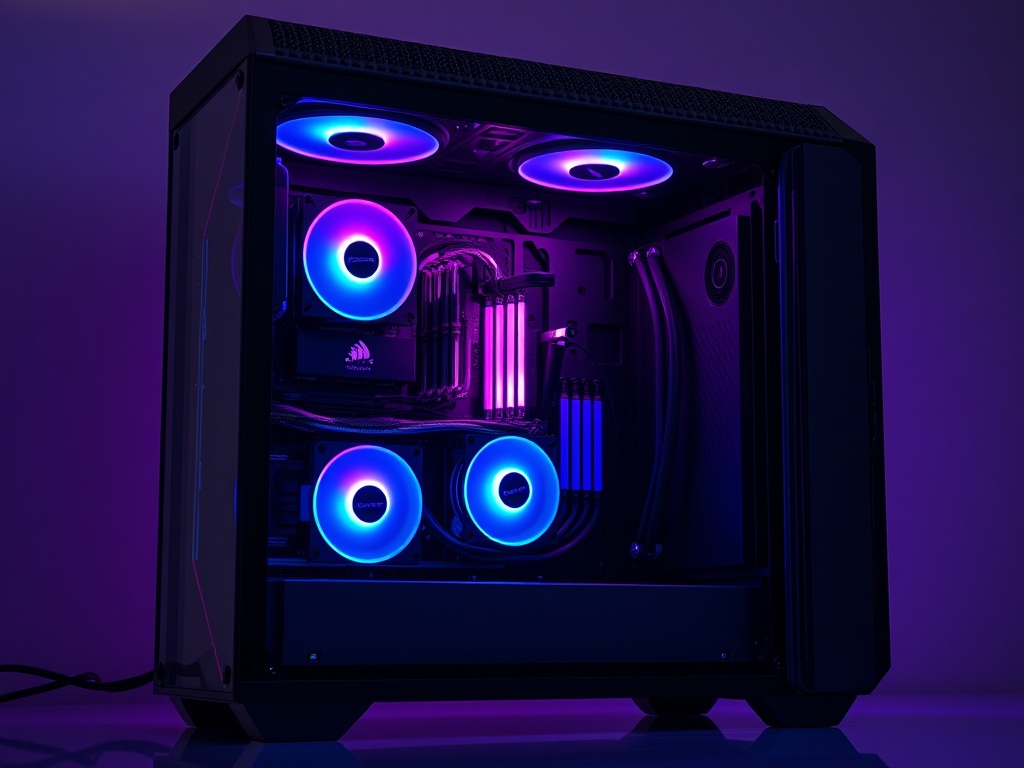 Stunning completed Zeus Supercomputer build with RGB lighting through tempered glass